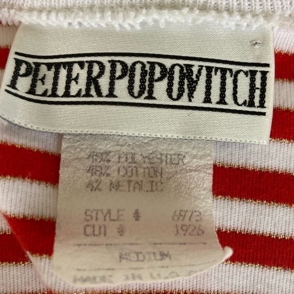 90’s Peter Popovitch Oversized Cardigan Sweater Nautical Medium - Picture 8 of 11